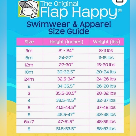 Flap Happy Girls' Rash Guard Swimsuit - Magic Stripe Unicorn - Size 2 - Picture 12 of 12